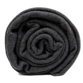 New Charcoal Grey Wool Blanket, Swiss Link